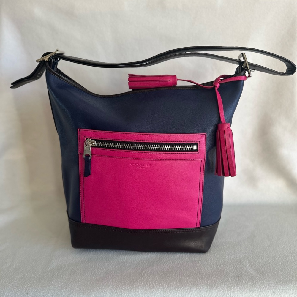 Coach Navy and Pink Women's Bag - Picture 3 of 10